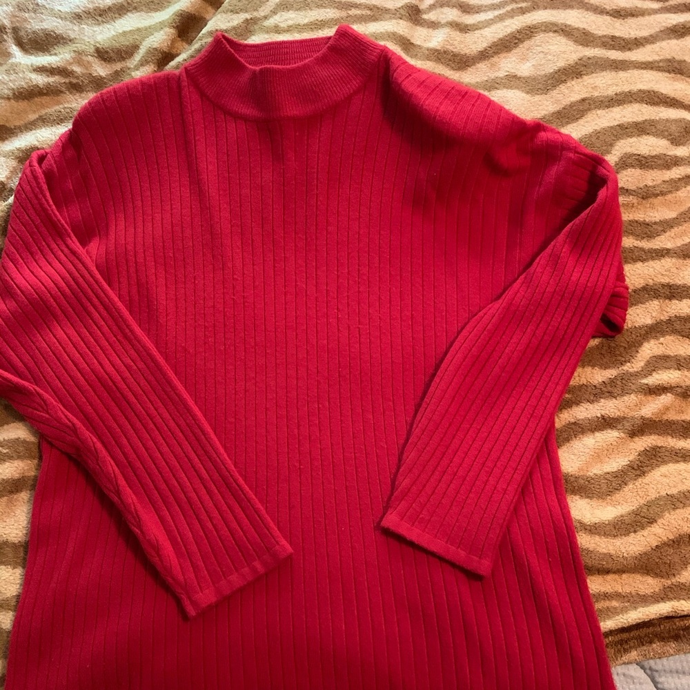 Vintage red long sweater